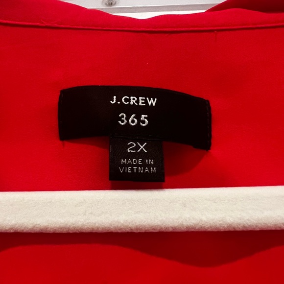 J. Crew Red Tie Sleeveless Blouse 2X - Picture 2 of 7